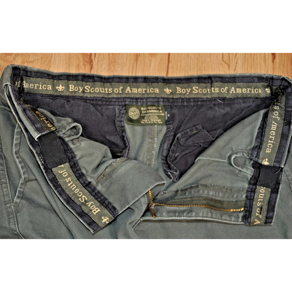 Boy Scouts of America Convertible Uniform Pants Size Youth 16 Green Unhemmed - Picture 4 of 6